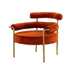 GYALA ARMCHAIR SINGLE SEATER (M.S GOLD POWDER COATED)
