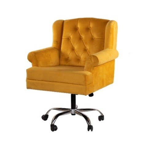 Swivel Office Chair Velvet Upholstered Task Chair Adjustable Height